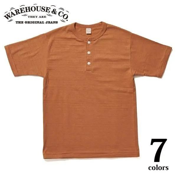 ネコポス送料200円 2026年新色追加 ウエアハウス 4601 ヘンリーネックTシャツ WAREH...