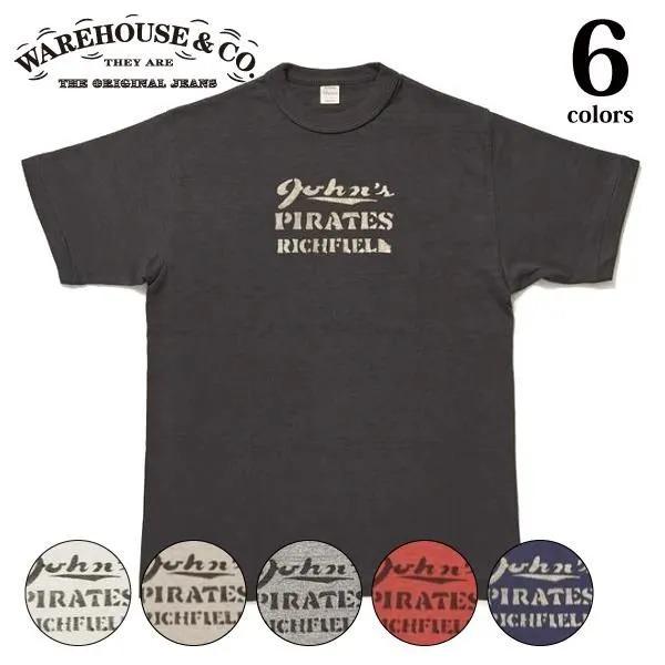 ネコポス送料200円 ウエアハウス 4601 PIRATES プリントTシャツ 半袖 WAREHOU...