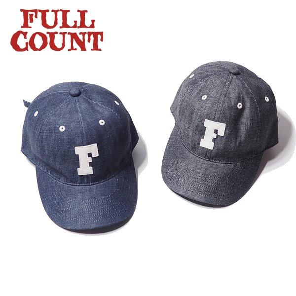 ネコポス送料200円 フルカウント デニム ベースボールキャップ 帽子 6PANEL DENIM F...