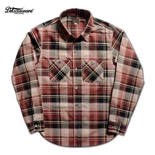 [予約商品]デラックスウエア LV-33 VINTAGE RED CHECK チェックシャツ 長袖 ...