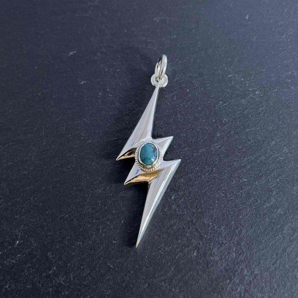 ファーストアローズ P-838 ターコイズ付Lightning Pendant (L) FIRST ...