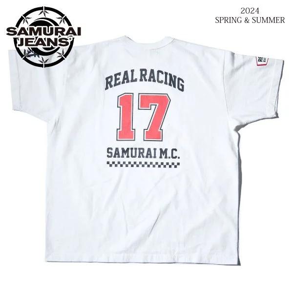 [ネコポス送料200円]サムライジーンズ リアルレーシング コラボ Tシャツ 半袖 SMTT24-1...