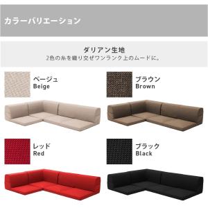 ローソファー 3人掛け l字 3点セット コー...の詳細画像5