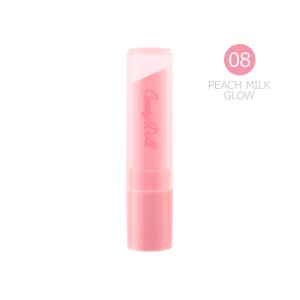 CandyDoll キャンディドール モイスチャーリップスティックP 08 PEACH MILK GLOW ピーチミルクグロウ 【アウトレット/限定品】 粘膜カラー 血色感 シアー ツヤ