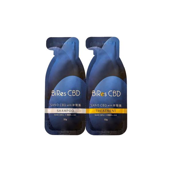 BiRes CBD NANO CBD with 卵殻膜シャンプー＆ヘアトリートメント 1day トラ...