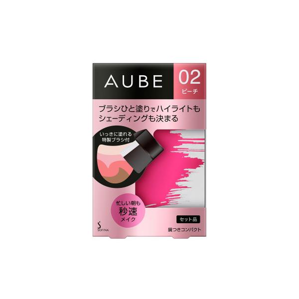オーブ ブラシひと塗りチーク 02 ピーチ 【アウトレット/生産終了】