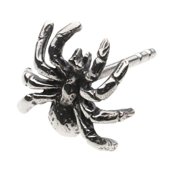 シルバーピアス メンズ スパイダー 蜘蛛 クモ 昆虫 毒 ユニーク タランチュラ ミニチュア 個性的...