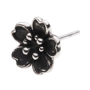 cenote シルバーピアス メンズ 蓮華 蓮の花 植物 フラワー 曼荼羅 和風