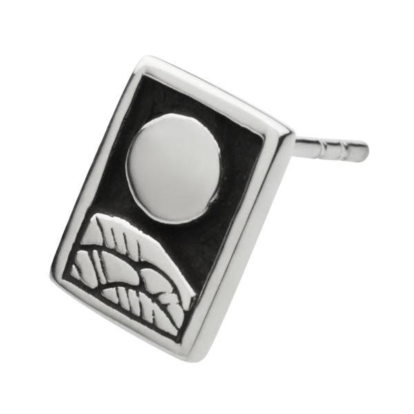 シルバーピアス メンズ 花札 すすき 月 カード 和柄 和風 日本 ギャンブル ユニーク シルバー9...