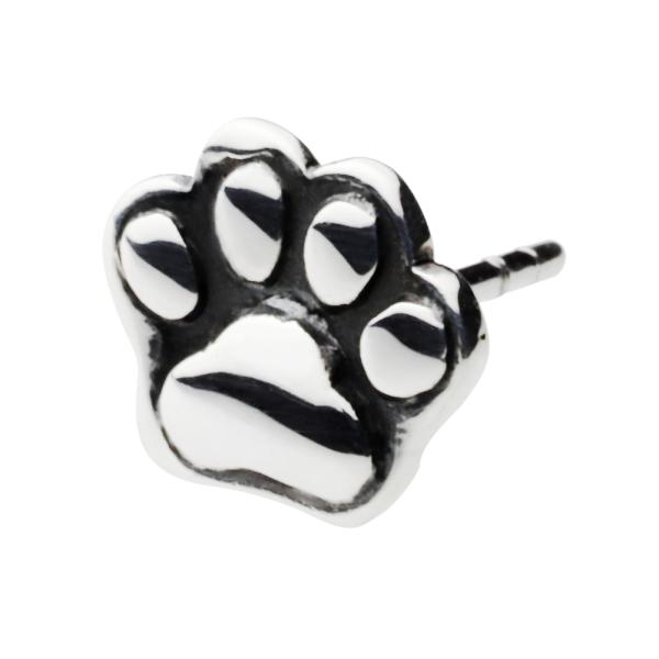 シルバーピアス メンズ 猫 肉球 ネコ ねこ フット スタンプ にくきゅう かわいい シルバー925...