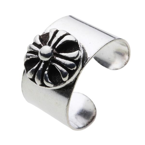 イヤーカフ シルバー アクセサリー フローラルクロスボタン カジュアルライン コンチョ 十字架 クロ...