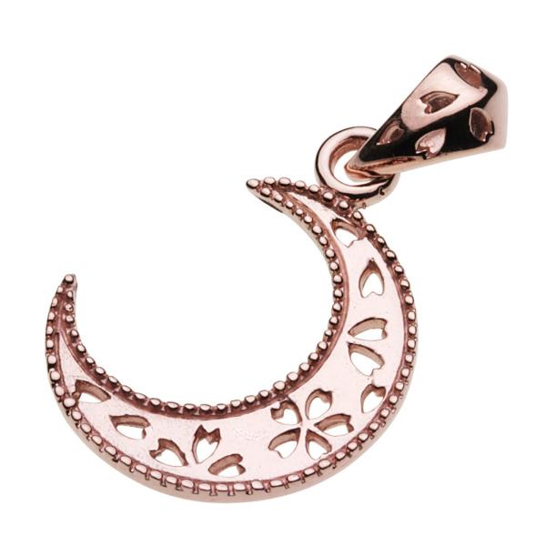 シルバーペンダント メンズ 桜 三日月 ピンク 和風 和柄 フラワー さくら 花びら 透かし シルバ...