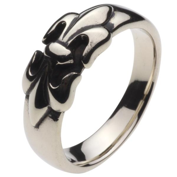 リング 指輪 ホワイトメタル アクセサリー リリー甲丸 ジャーマンシルバー  甲丸リング 白銅 ユリ...