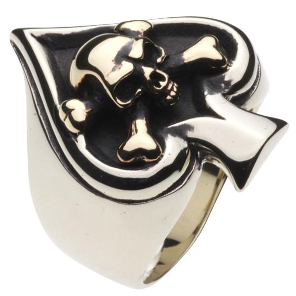 リング 指輪 ホワイトメタル アクセサリー スペードクロスボーン パイレーツ ジョリー・ロジャー ト...