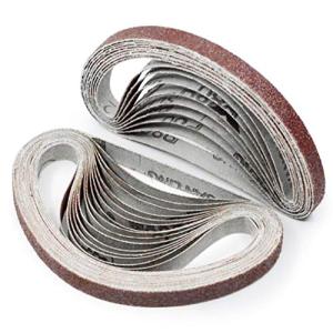 HWT ベルトサンダー 替えベルト 20枚 やすり 研磨 ベルト 交換用 10mm 330mm