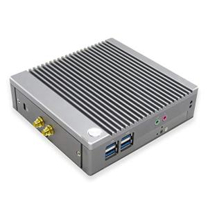 Skynew ファンレス ミニPC ほぼ無音 省電力 Celeron N2840 / 4GB DDR3L / 128GB SSD/Wi-Fi / Bluetooth4.2 / Windows 10 Pro 豊富なインターフェースを搭載 デュ