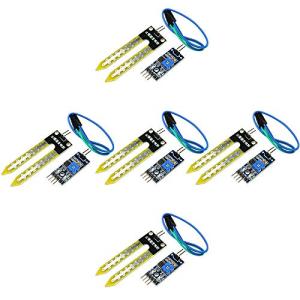 Rasbee 5個 土壌水分センサーモジュール オートマチック給水システム 湿度計 湿度検出水 LM393 並行輸入品