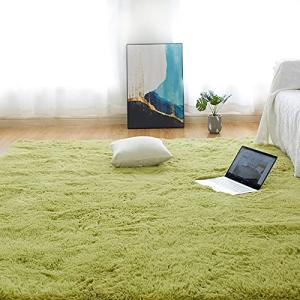 Mensu ラグ シャギーラグ カーペット 絨毯 滑り止め 洗える ラグマット ふわふわ 190x240cm ホットカーペット 抗菌 防臭 防ダニ オールシーズン 床暖房対応 グリ