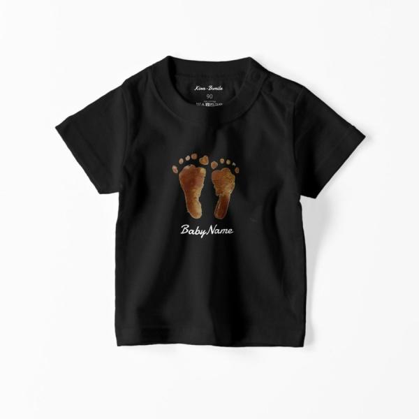 ベビー Tシャツ オーダーメイド 子供の絵 手足型 名入れ 1点から作成オリジナルデザイン