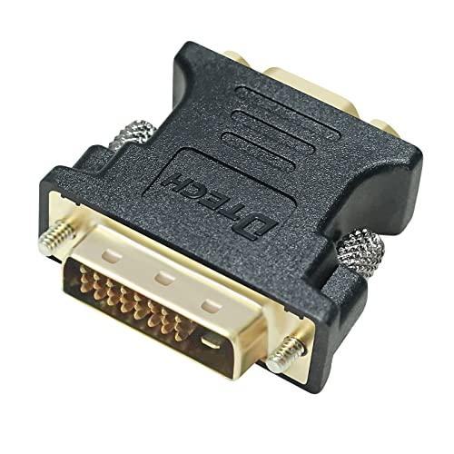 DTECH DVI VGA 変換 アダプター DVI-D 24+1 オス to VGA ミニ D-S...