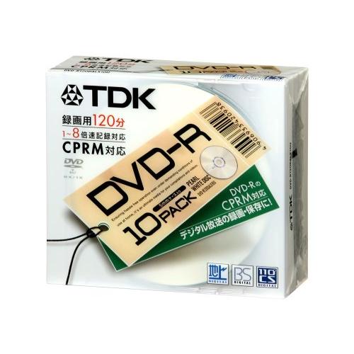 TDK 録画用DVD-R 10枚 5mmケース 1-8倍速 CPRM対応 DVD-R120DALX1...