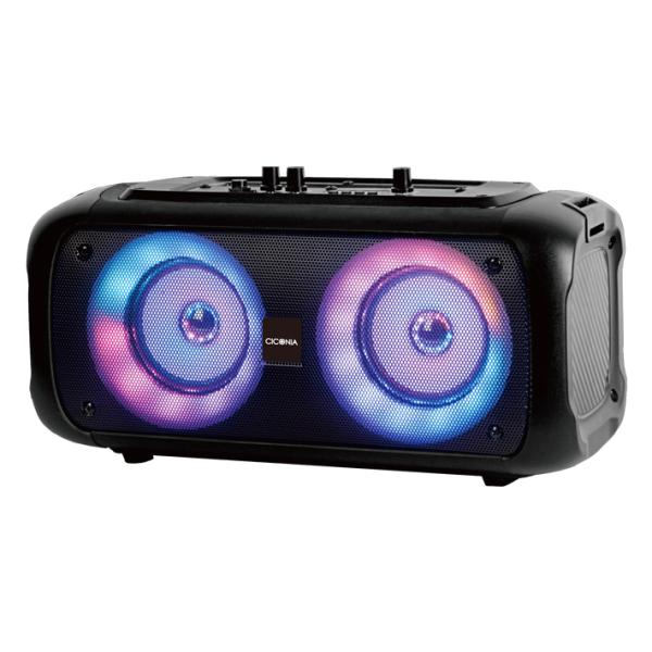 CICONIA コンパクト LED  ポータブルスピーカー CTFE-2040B1 有線マイク ワイ...
