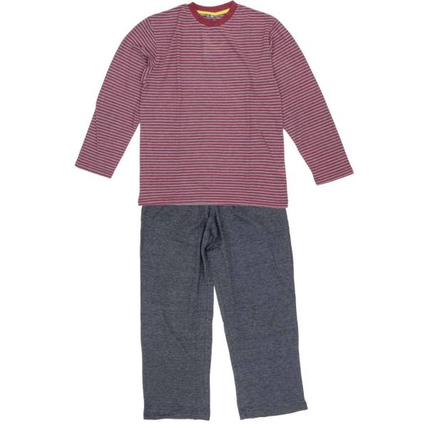 紳士 鹿の子  ボーダー 長袖 ルームウェア 上下セット ホームウエア●シニアファッション　春夏 7...