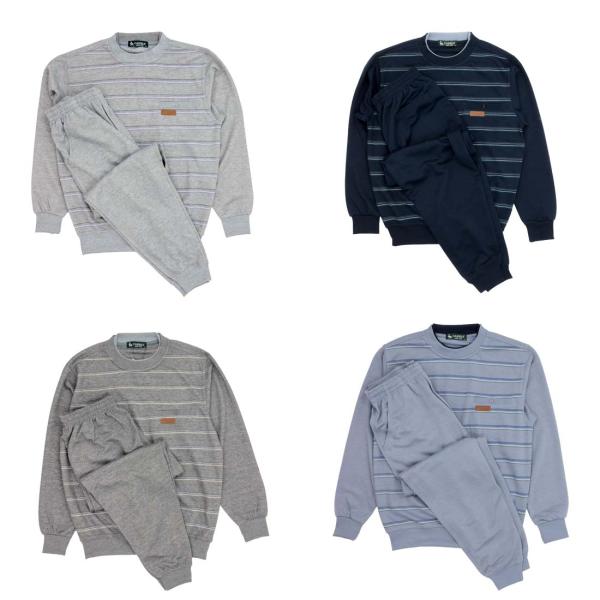 シニア 春 秋■スウェットスーツ クルー ブルゾン パンツ 上下セット 丸首 メンズ シニアファッシ...