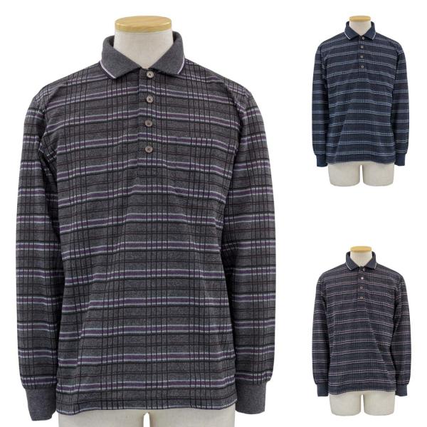 シニア向け 紳士 半開 スナップボタン ポロ シャツ シニアファッション 70代 80代 90代