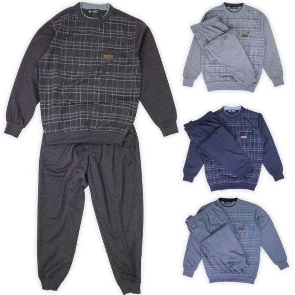 シニアファッション 80代 70代 メンズ 春 秋 スウェットスーツ クルー ブルゾン パンツ 上下...