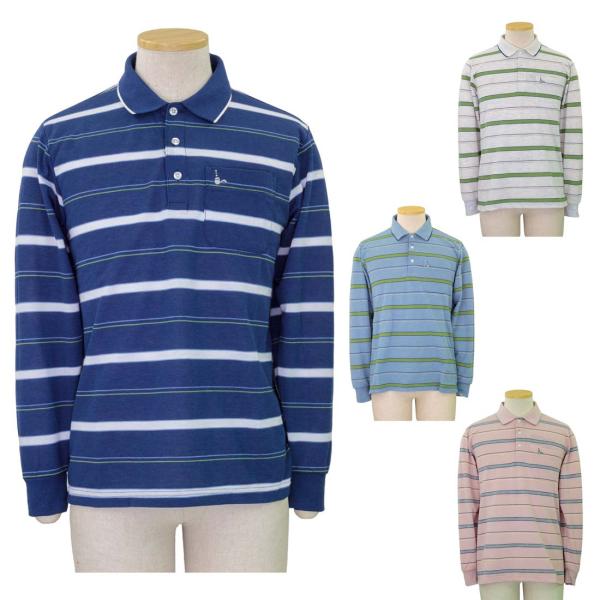 トロイ TOROY カノコ 長袖 ポロシャツ 紳士 シニアファッション 春夏 60代 70代 80代...