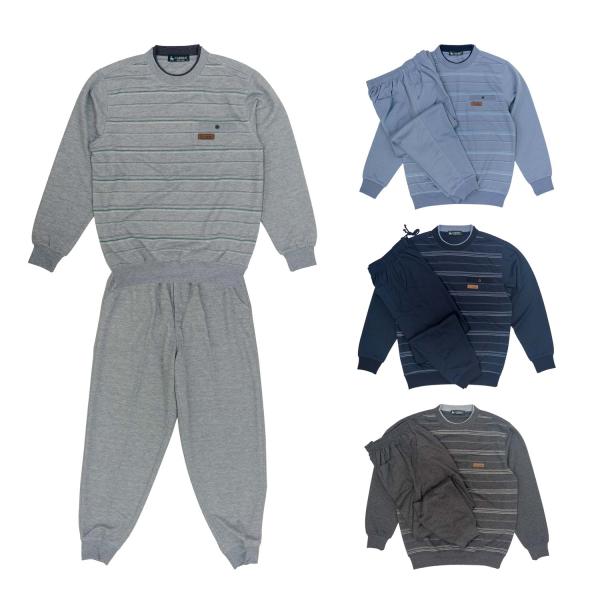 シニア 通年■快適 スウェットスーツ クルー ブルゾン ダンボール パンツ 上下セット 丸首 メンズ...