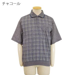 しじら織 5分袖 スナップボタン 麻入楊柳 ワ...の詳細画像2