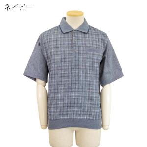 しじら織 5分袖 スナップボタン 麻入楊柳 ワ...の詳細画像3