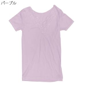 レディース 高齢者 シニア向け インナー 半袖...の詳細画像1
