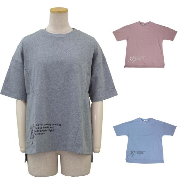 シニアファッション 春夏 5分袖 綿100 ネコプリント クルーネック プルオーバー Tシャツ カッ...