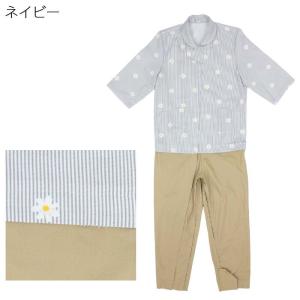 介護 パジャマ 通年用 タッチホック式(服 衣料 高齢者