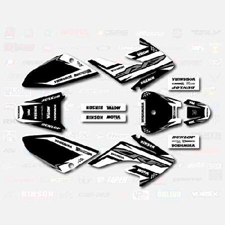 Black White Gray Shift Graphics Kit Fits Honda CRF...