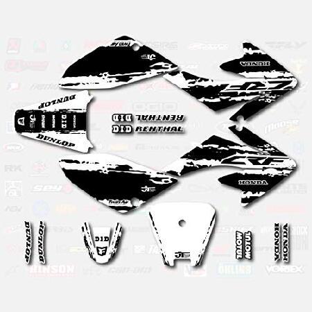 Black White Slick Graphic Kit fit Honda 04-19 CRF7...