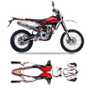 Kungfu Graphics Custom Decal Kit for SWM Dirt Bike RS 125 300 500 R RS125R RS300R RS500R 2015 2016 2017 2018, Red White, SWMRSM1253050R1518012-KR