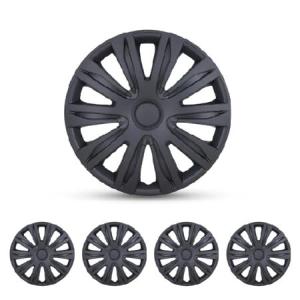 ROXX Set of 4 Black Matte 15-Inch Universal Hubcap...