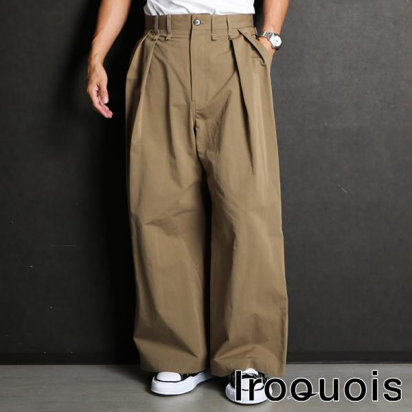 【Iroquois/イロコイ】 HIGH COUNT RUBBER CLOTH WIDE CHINO...