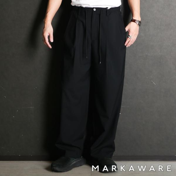 【MARKAWARE/マーカウェア】DOUBLE PLEATED EASY TROUSERS - B...