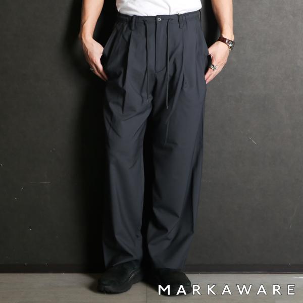 【MARKAWARE/マーカウェア】DOUBLE PLEATED EASY TROUSERS - C...