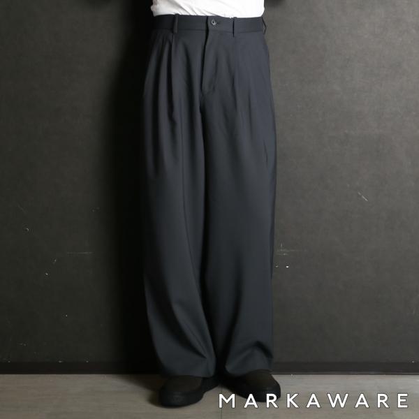 【MARKAWARE/マーカウェア】TRIPLE PLEATED WIDE TROUSERS - C...