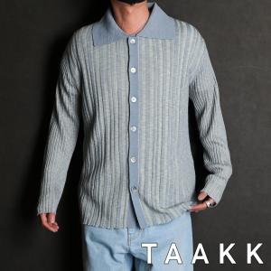 【TAAKK/ターク】"RIB KNIT" CARDIGAN / サマーニット カーディガン / TA23SS-KN106【送料無料】｜central5811