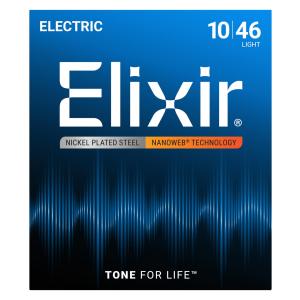 エリクサー ELIXIR 12052 NANOWEB Light 10-46 エレキギター弦×3セット