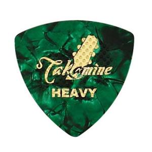(メール便発送可) TAKAMINE タカミネ P1G HEAVY(ヘビー) セルロイド トライアングル グリーン・パール ピック