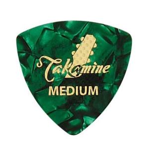 (メール便発送可) TAKAMINE タカミネ P1G MEDIUM(ミディアム) セルロイド トライアングル グリーン・パール ピック