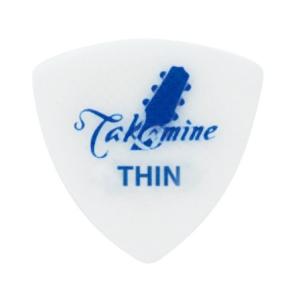 (メール便発送可) TAKAMINE タカミネ P3W THIN(シン) ポリアセタール トライアングル 白 ピック